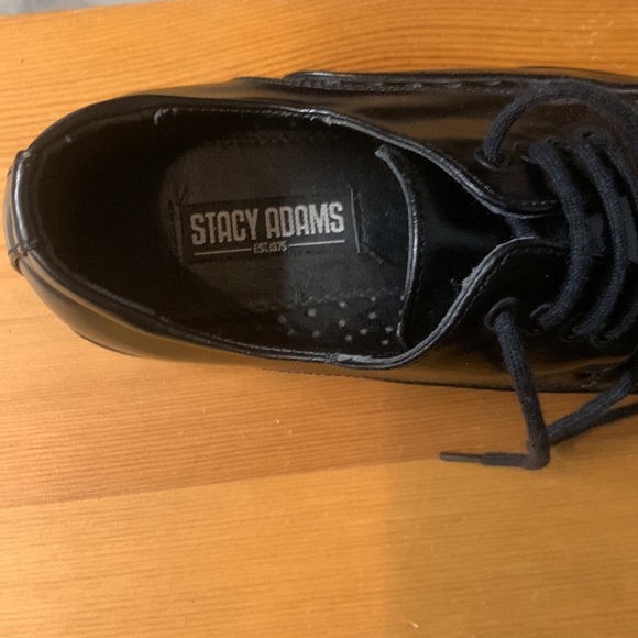 Stacy Adams Boys Black Dress Shoes Lace Up size 2 - Picture 14 of 14